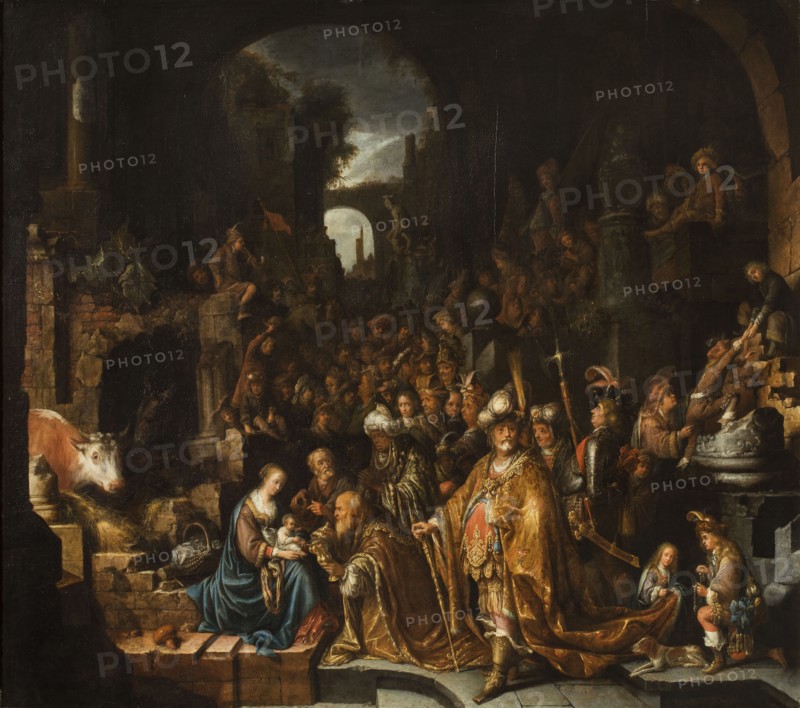 The Adoration of the Magi, Mid of 17th cen.. Creator: Staveren, Jan Adriaensz. van (1614-1669).