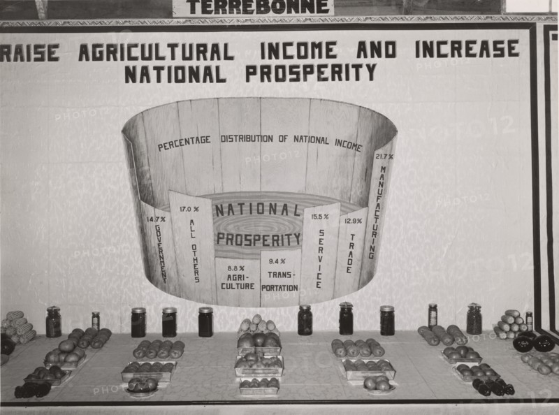Poster in agricultural exhibit. South Louisiana State Fair, Donaldsonville, Louisiana,  1938-10.