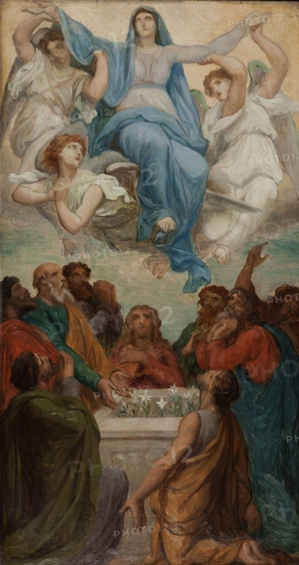 Esquisse pour l'église Saint-Sulpice : L'Assomption de la Vierge, 1869. Assumption of the Virgin.