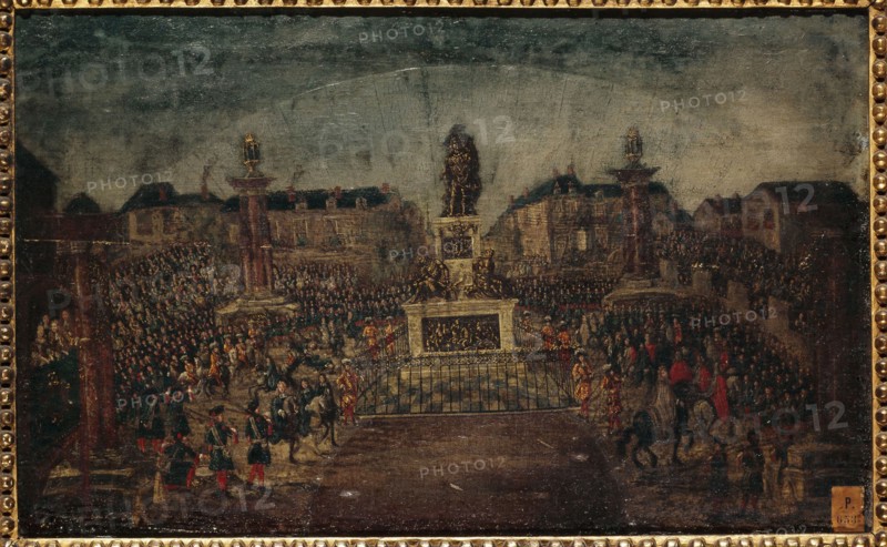 Inauguration of the statue of Louis XIV, place des Victoires..., March 28, 1686. Creator: Unknown.