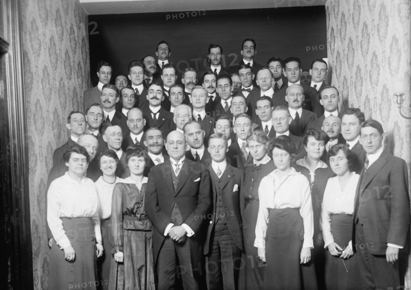 John Barrett At His Residence. Working Force of Pan American Union, 1915. Creator: Harris & Ewing.