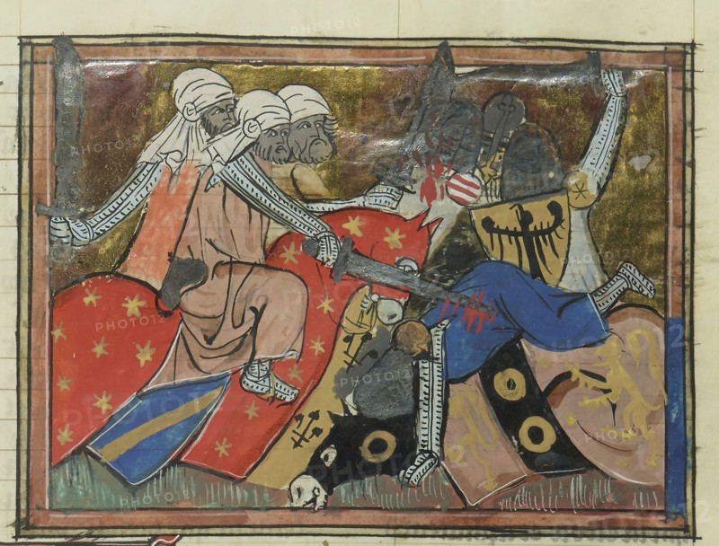 The Battle of Ager Sanguinis on June 28, 1119, 1337. Creator: Maître de Fauvel (active 1314-1340).