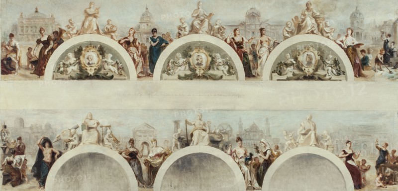Sketch for reception room in the Hôtel de ville, Paris, 1892. Creator: Achille Louis Joseph Sirouy.