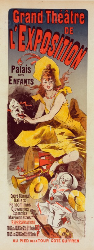 Affiche pour le "Grand Théâtre de l'Exposition"., c1900. [Publisher: Imprimerie Chaix; Place: Paris]