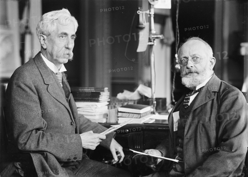 Brigadier General William Herbert Bixby with Col. William T. Rossell, 1914. Creator: Harris & Ewing.