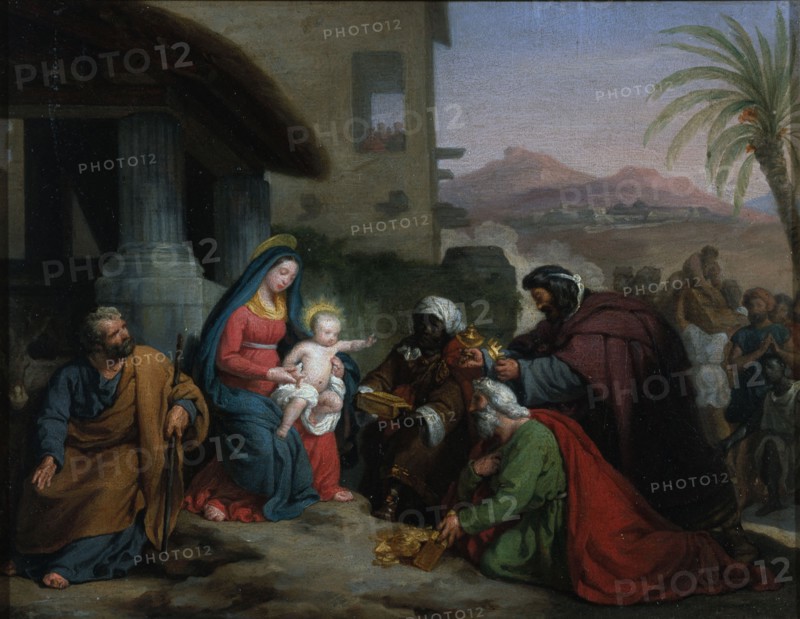 Esquisse pour l'église Notre-Dame-de-Lorette : L'Adoration des mages, c.1833. Adoration of the Magi.