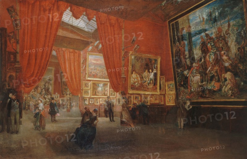 Exposition des oeuvres d'Eugène Delacroix, à la galerie Martinet, boulevard des Italiens, en 1864. T
