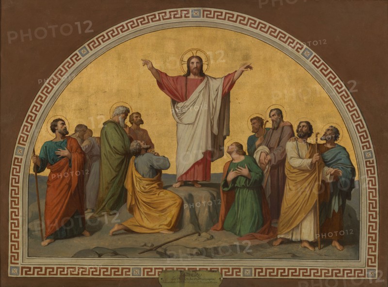 Esquisse pour l'église Saint-François-Xavier : La mission des Apôtres, c.1868. Creator: Romain Cazes.