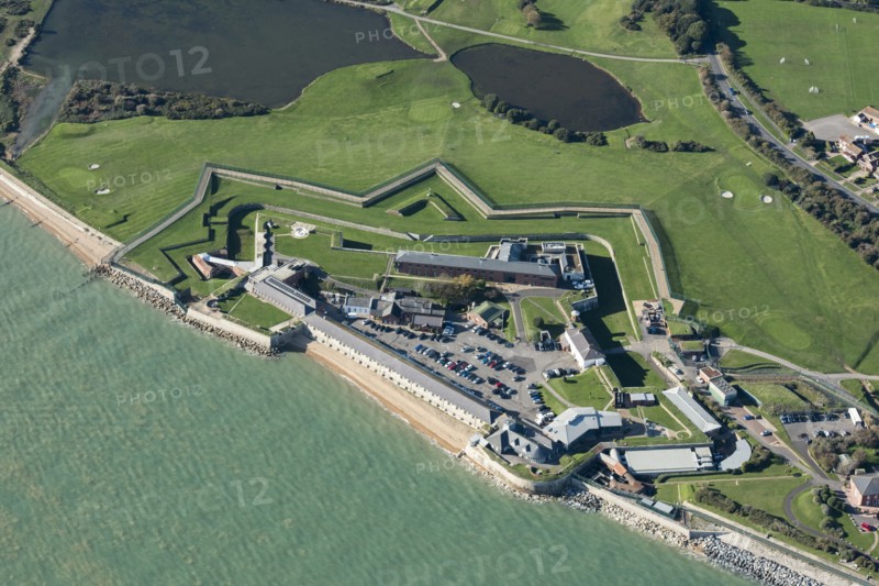 Fort Monckton, a bastioned artillery fort, Portsmouth Harbour, Hampshire, 2020. Creator: Damian Grady.