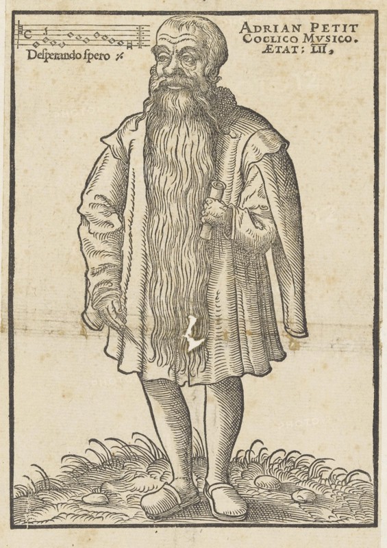 Portrait of composer and musicologist Adrianus Petit Coclico (1499-1562/63), 1552. Private Collection.