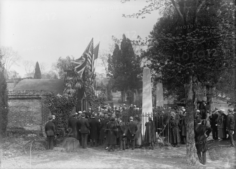 Allied Commission To U.S. At Mount Vernon: Groups At Tomb of Washington, 1917. Creator: Harris & Ewing.