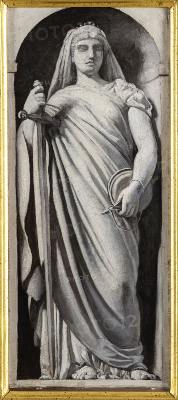 Esquisse pour le Palais de Justice de Paris : la Justice, c.1873. Creator: Leon Joseph Florentin Bonnat.