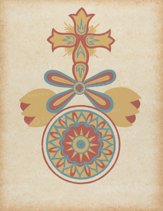 Santa Barbara Mission Doorway Design from the portfolio "Decorative Art...", 1935/1942. Creator: Unknown.