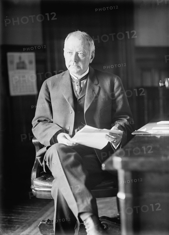 Albert Sidney Burleson, Rep. from Texas - At Desk, Post Office Department, 1913.  Creator: Harris & Ewing.