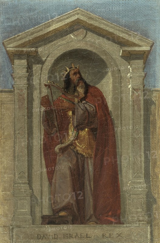 Esquisse pour l'église Notre-Dame-de-Bonne-Nouvelle : David, roi d'Israël, c.1840. Creator: Auguste Hesse.