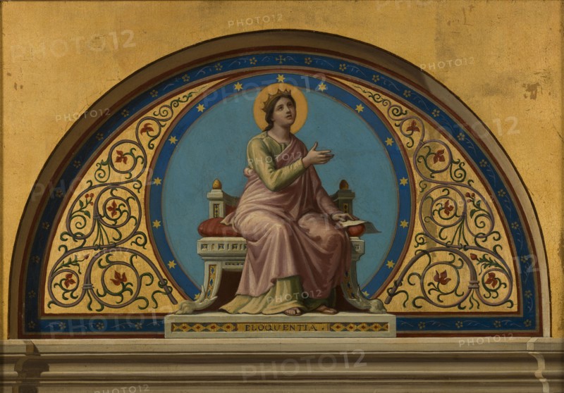Sketch for the church of Saint-Ambroise : Eloquence, c.1866.  Creator: Joseph-Frédéric-Charles Soulacroix.
