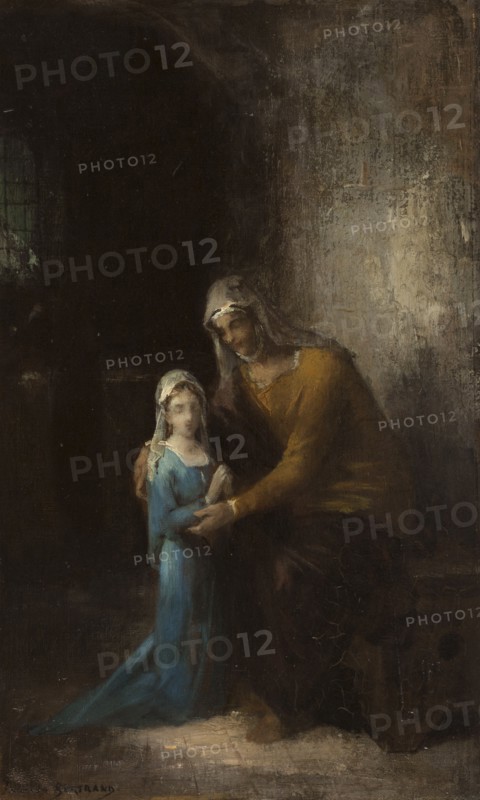 Sketch for the church of Saint-Louis-d'Antin - the Education of the Virgin, 1872.  Creator: James Bertrand.