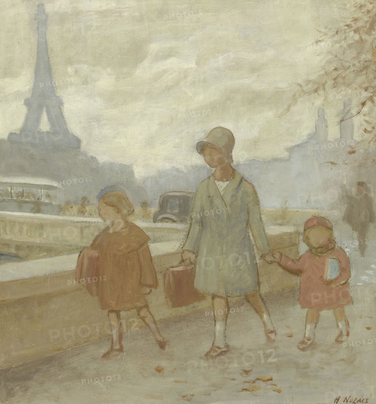 The city: sketch for the playground of the girls' school in rue Dupleix..., c.1933.  Creator: Henri Nozais.