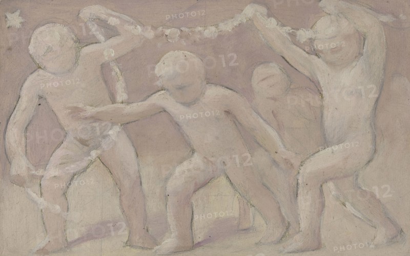 Esquisse pour la salle des fêtes de l'Hôtel de Ville : Fleurs, between 1889 and 1895. Creator: Albert Aublet.