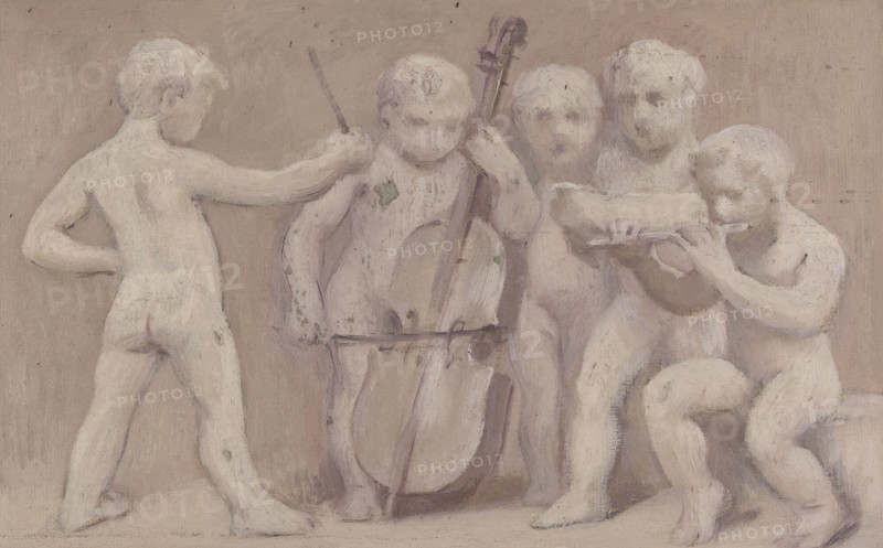 Esquisse pour la salle des fêtes de l'Hôtel de Ville : Musique, between 1889 and 1895. Creator: Albert Aublet.