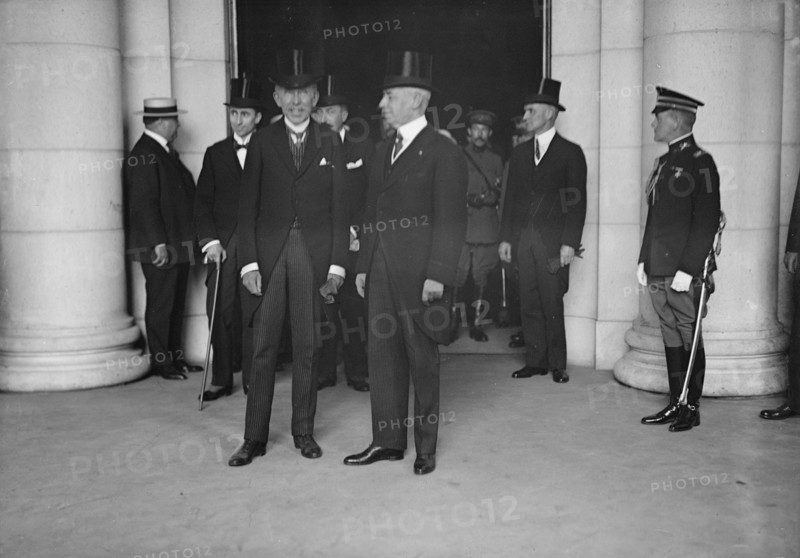 Belgian Mission To U.S., Baron Ludovic Moncheur...and Secretary Robert Lansing...1917. Creator: Harris & Ewing.