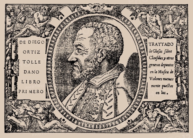 Portrait of the composer Diego Ortiz (1510-1576) From: Delle glosse sopra le cadenze, 1553. Creator: Anonymous.
