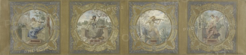 Esquisse pour la galerie Lobau de l'Hôtel de ville de Paris : Les Arts, 1890. Creator: Henry Jean Louis Boureau.
