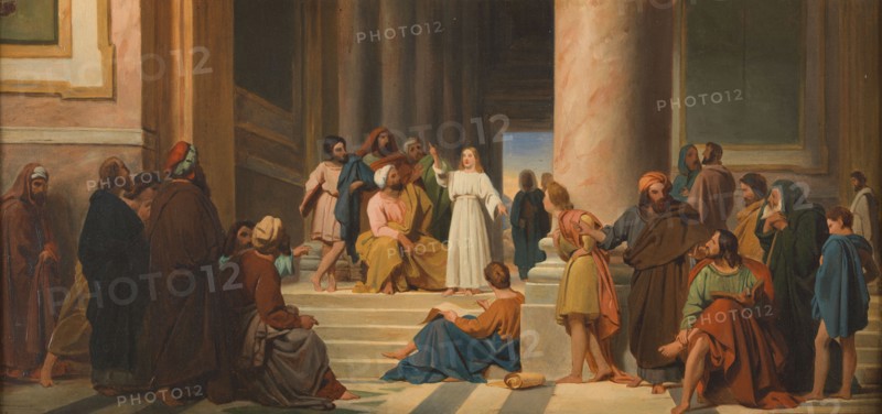 Esquisse pour l'église Notre-Dame-de-Lorette : Jésus parmi les Docteurs, c.1837. Creator: Michel Martin Drolling.