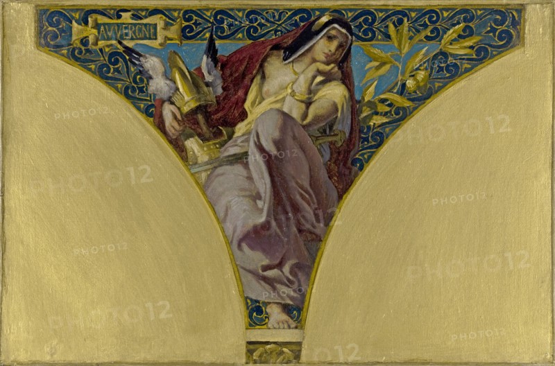 Esquisse pour la salle des Fêtes de l'Hôtel de Ville de Paris : L'Auvergne, 1891. Creator: François Emile Ehrmann.