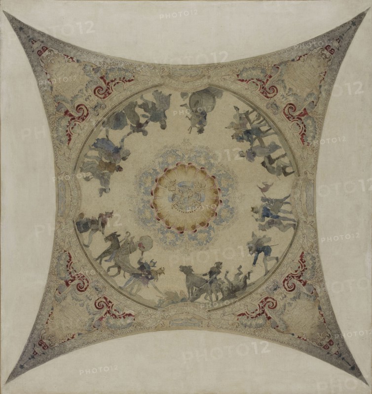 Esquisse pour la galerie Lobau de l'Hôtel de Ville de Paris : Scènes médiévales..., 1890. Creator: Hector d' Espouy.