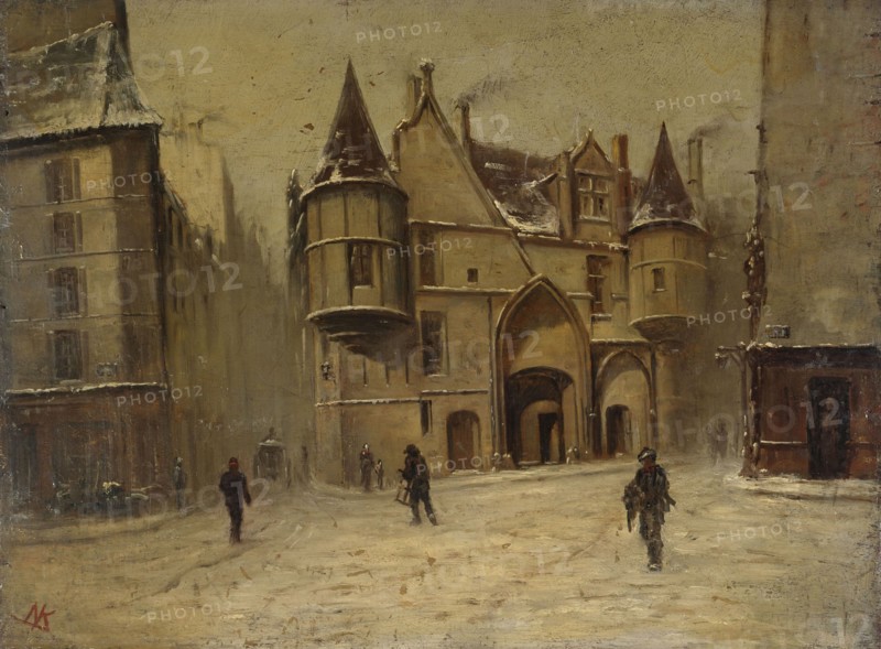 Hotel des archeveques de Sens around 1880, current Forney library, 4th arrondissement, c1875-1885. Creator: Unknown.