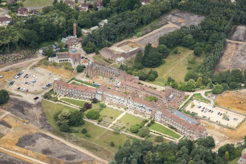 Former Edward VII Sanatorium now Edward VII Estate residential development, West Sussex, 2017. Creator: Damian Grady.