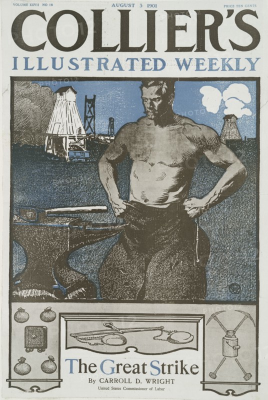 Collier's Illustrated Weekly, The Great Strike By Carrol D. Wright, United States..., c1901. Creator: Edward Penfield.