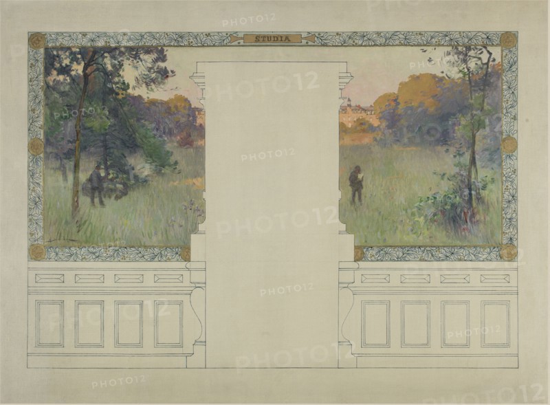 Esquisse pour la salle des fêtes de la mairie de Vanves : Studia, between 1902 and 1903. Creator: Henri Gaston Darien.