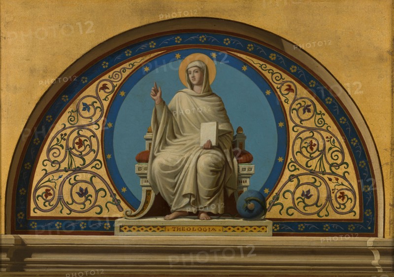 Sketch for the church of Saint-Ambroise : Theology, (Theologia), c.1866.  Creator: Joseph-Frédéric-Charles Soulacroix.