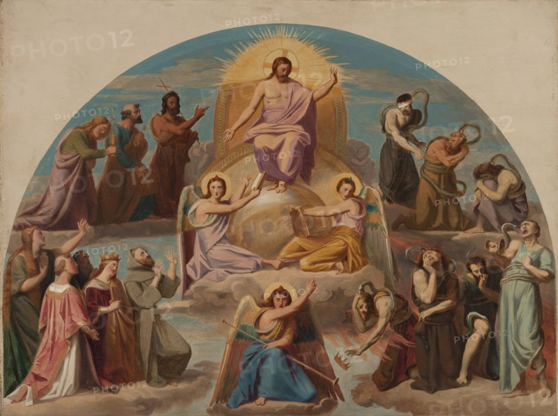 Sketch for the Sainte-Elisabeth church (3rd arrondissement of Paris): The Last Judgment, 1843. Creator: Adolphe Roger.