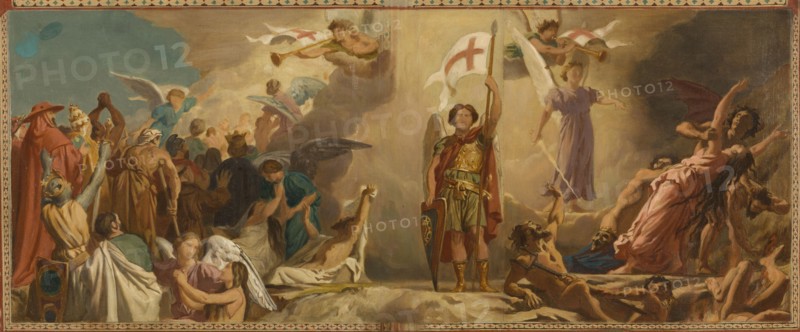Esquisse pour l'église de Saint-Germain-des-Prés : Le Jugement Dernier, c.1872. Creator: Alexandre Jean Baptiste Hesse.