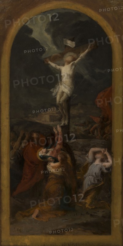 Esquisse pour l'église Notre-Dame-de-la-Croix : L'Annonciation - L'Assomption..., c.1875. Creator: Jules-Louis Machard.