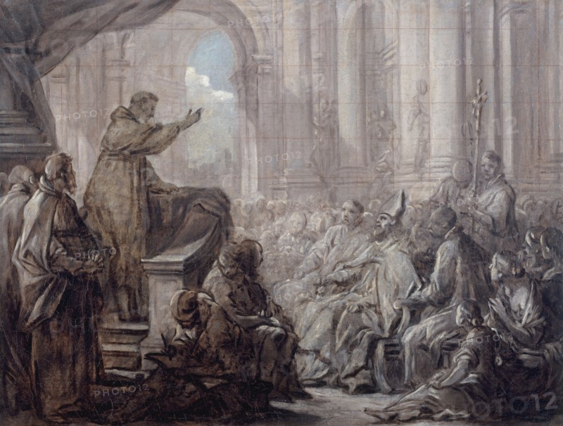 La prédication de saint Augustin devant Valère. Esquisse pour le tableau du chœur de..., c1755. Creator: Carle van Loo.