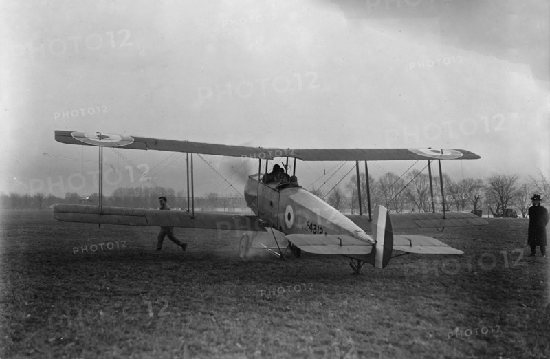 Allied Aircraft - Demonstration At Polo Grounds; Col. Charles E. Lee, British Aviator..., 1917. Creator: Harris & Ewing.
