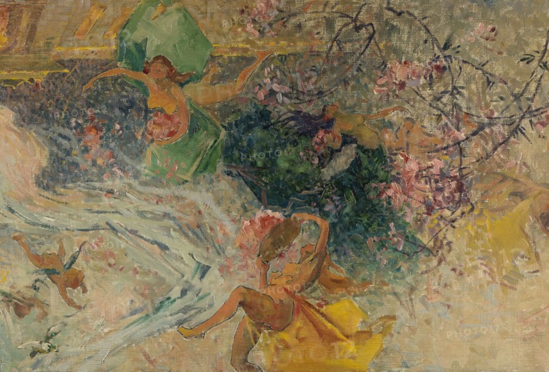 Esquisse pour la mairie d'Aubervilliers : Allégorie (plafond de la salle des fêtes), 1906. Creator: Henri Gaston Darien.