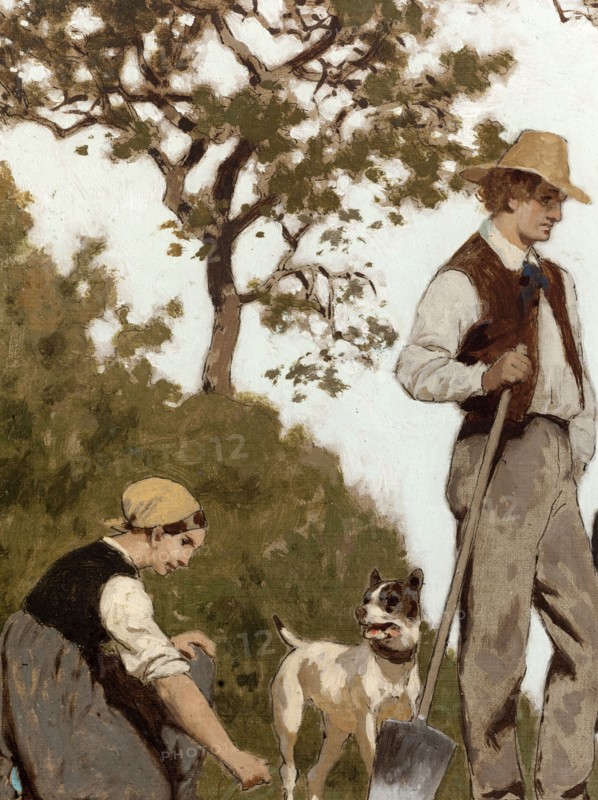 L'horticulture : Esquisse pour l'école de la rue Château-Landon, 10ème arrondissement..., c.1881. Creator: Jules Didier.