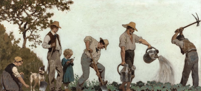L'horticulture : Esquisse pour l'école de la rue Château-Landon, 10ème arrondissement..., c.1881. Creator: Jules Didier.