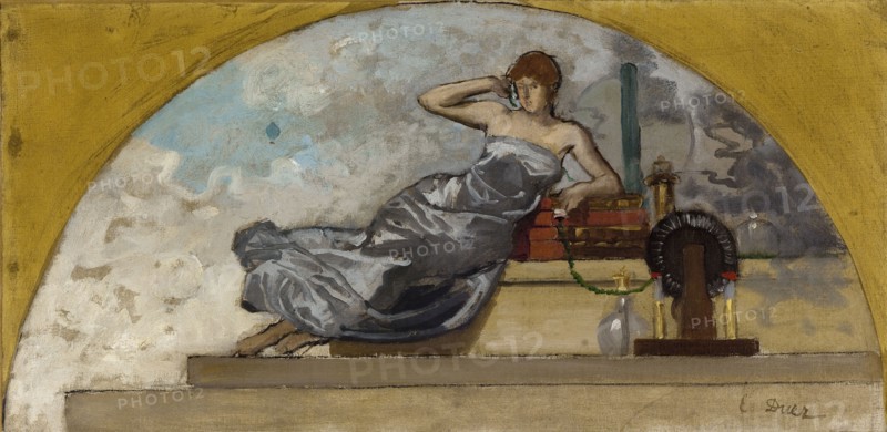 Esquisse pour le salon des Sciences de l'Hôtel de Ville de Paris : La Physique, c.1889 - 1892. Creator: Ernest-Ange Duez.