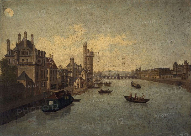 L'Hôtel de Conti, la Tour de Nesle, le Louvre, vus du Pont-Neuf, actuels 1er et 6ème..., c1885-1895. Creator: Leon Rolla.
