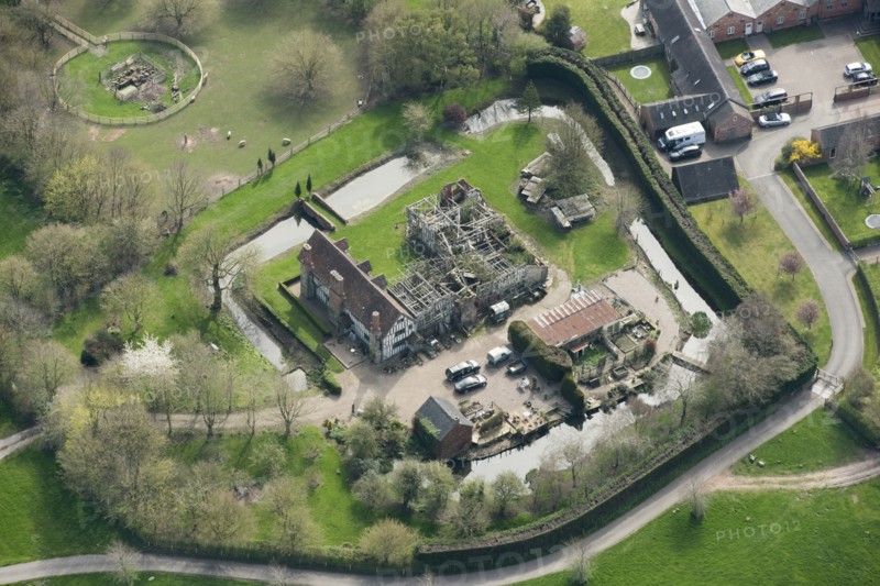 Sinai Park moated site, originally the summer retreat of the abbots of Burton Abbey, Staffs, 2021. Creator: Damian Grady.