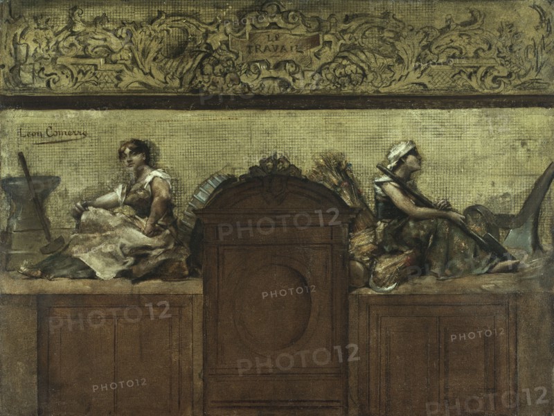 Esquisse pour la salle des mariages de la mairie du 15e arrondissement : Le travail, 1884. Creator: Leon Francois Comerre.