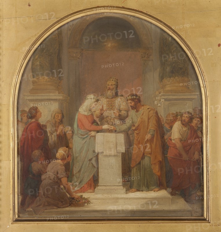 Esquisse pour l'église Saint-Nicolas-du-Chardonnet : Le Mariage de la Vierge, 1857. Creator: Nicolas-Louis-François Gosse.