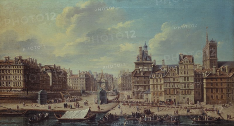 Fête donnée place de Grève à l'occasion de la naissance de la princesse Marie-Thérèse..., 1754. Creator: Nicolas Raguenet.
