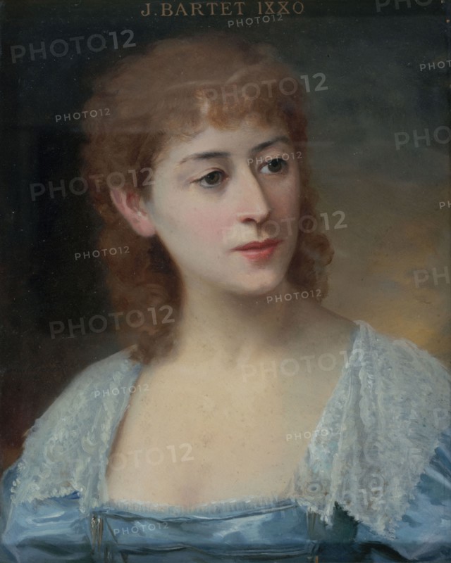 Portrait de Julia Bartet (1854-1941), sociétaire de la Comédie-Française dans le rôle de..., 1884. Creator: Daniel Berard.
